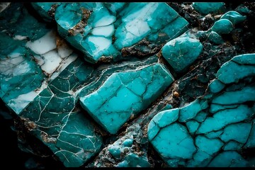 Abstract background of stone texture. Turquoise marble pattern