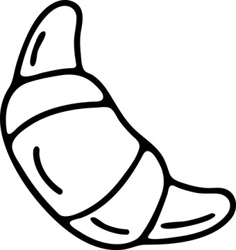 recommend clip art: bakery croissant icon line art style