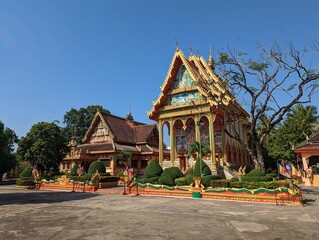 Fototapeta premium Vat Sisangvone, Temple, Wat in Vientiane Laos, South East Asia. High quality photo