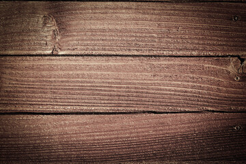 Old broun wood texture background. Copy space for text. Horizontal image.