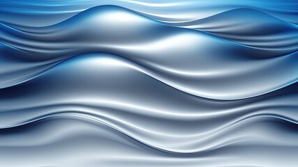 Abstract Blue Ocean Waves Background with Smooth Texture - Generative AI