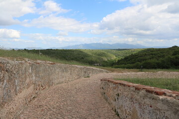 Path from Castillo del Morro in Cuba, Caribbean