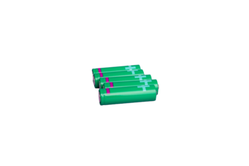 Batteries isolated on white background