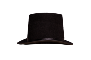 Magician hat isolated on white background .