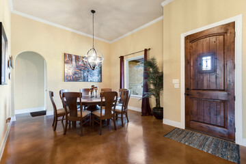a warm home dining room 