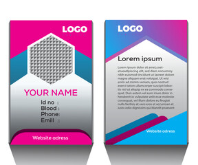 Modern Id Card design template Simple vector office Business identity card for Creative