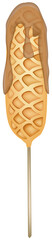 Sweet Food and Dessert Food, Golden Brown Homemade Corn Dogs or Hot Dog Waffles on A Stick.
