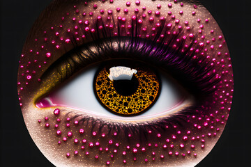 viva magenta eye created with generative AI technology