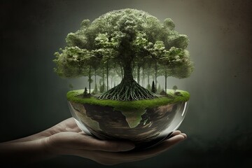 Forest stewardship. Human Impact. Generative AI