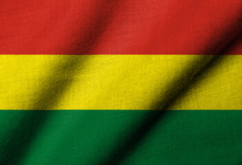 3D Flag of Bolivia waving