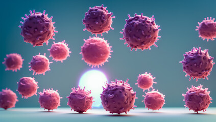 close up of bacteria or virus. bacteria closeup for medical purpose or educational background, closeup of virus in general or mutation, macro image of dna and virus. generative ai