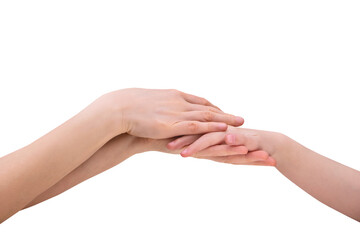 Shaking a helping hand on a transparent background. Love, compassion and mercy. png