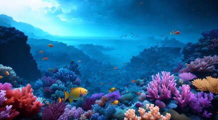 Obraz na płótnie Canvas Underwater paradise: Tropical coral reef [AI Generated]