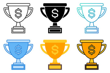 Prize Money in flat style isolated
