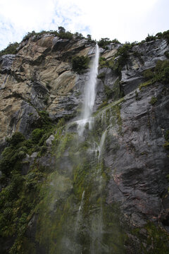 waterfalls on the rocky cliffs © Jamila