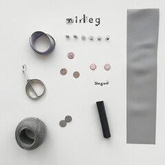 Simple Flatlays Gray Laughing complement-fixing - Generative AI