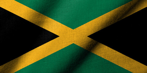 3D Flag of Jamaica waving