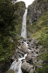 Waterfall and rocks