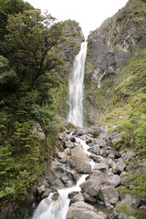 Fototapeta premium Waterfall and rocks