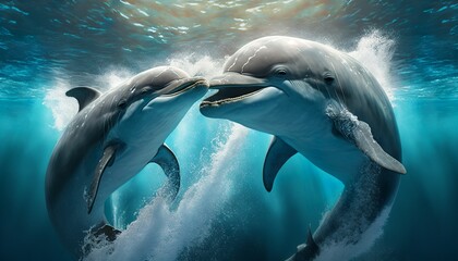 Fototapeta premium dolphin in the sea