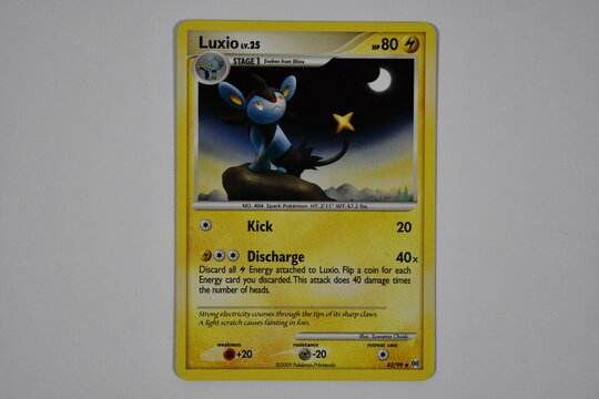 Pokemon trading card, Luxio.
