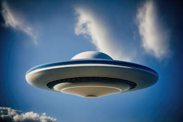 Fototapeta na wymiar Ufo in the sky. Generative AI