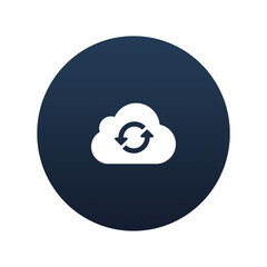 Cloud refresh icon, Flat vector illustration for web and mobile interface, EPS 10