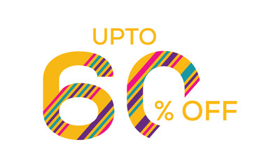 upto 60% off abstract vector template, colorful upto 60% off vector, 60% off abstract vector