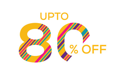 upto 80% off abstract vector template, colorful upto 80% off vector, 80% off abstract vector