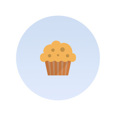 Muffin icon, Flat vector illustration for web and mobile interface, EPS 10