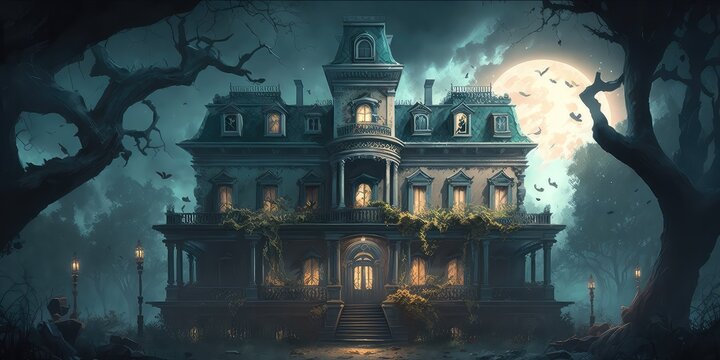 Haunted house, generative ai