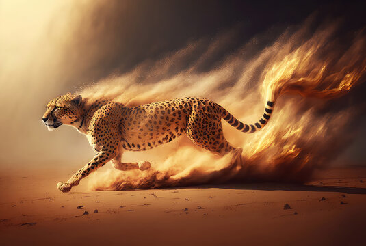 hd cheetah wallpaper with a fast running cheetah in the de…