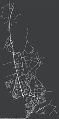 Detailed hand-drawn navigational urban street roads map of the INNERSTÄDTISCHER BEREICH NORD BOROUGH of the German town of DESSAU, Germany with vivid road lines and name tag on solid background