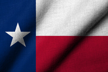 3D Flag of Texas waving