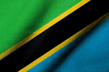 3D Flag of Tanzania waving