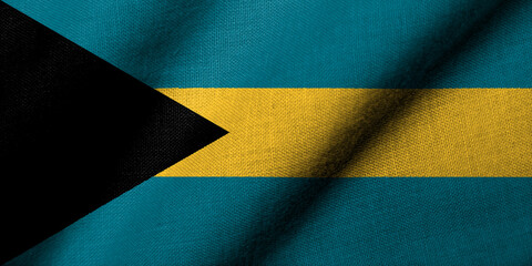 3D Flag of the Bahamas waving