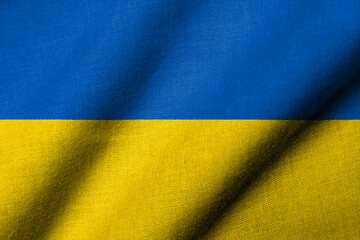 3D Flag of Ukraine waving