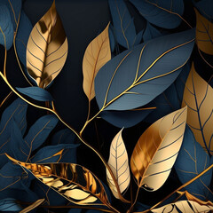 Gold lined leaves_02