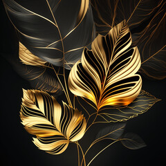Gold lined leaves_06