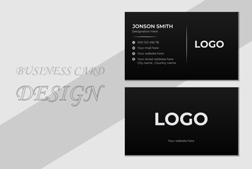  Business Card Template. Creative and Clean Business Card . Double-sided Business card.
Luxury and simple Business Card Template. 