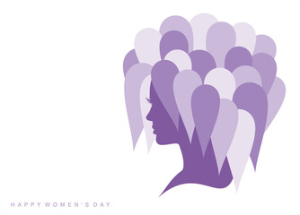 An abstract vector illustration for Women’s Day for 2023