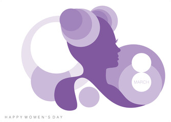 An abstract vector illustration for Women’s Day for 2023