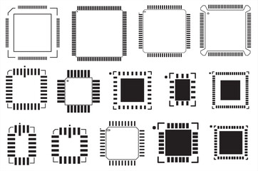 A footprint for mounting an electronic
component on a printed circuit board. Assembly 
drawing of the printed circuit board.
Surface mounting, bga component.