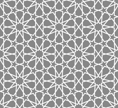 Seamless geometric pattern. Vector decorative ornamental pattern. Abstract background. Morocco Seamless pattern. Traditional Islamic Design. Mosque decoration element. 


