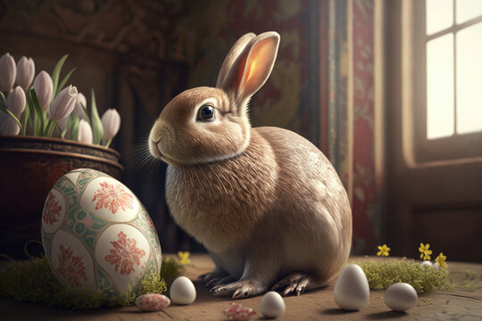 Easter decorations, easter egg, cross, chalice, flowers, religious, religion, Christianity, Christian, candle, decor, festive, gold, tradition, ornament.