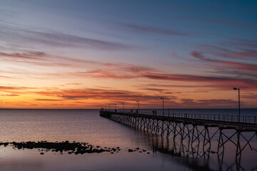 Obraz premium sunset at the pier