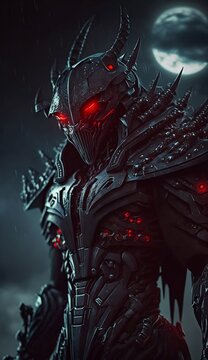 alien warrior with futuristic weapons, generative AI