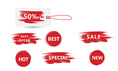 set of sale tags