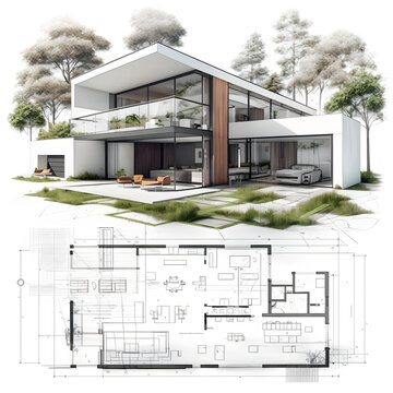 Architecture design for modern home