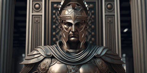 Statue of praetorian guard. generative AI - obrazy, fototapety, plakaty